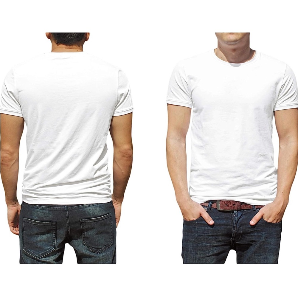 NWT Andrew Scott 3 Pack White Crew Neck Cotton T-shirts Size XL